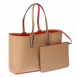 Christian Louboutin Cabata Small Calf Leather Tote Bag Beige